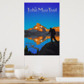 ハイカーとバナーピーク – John Muir Trail – ロゴ ポスター (キッチン)