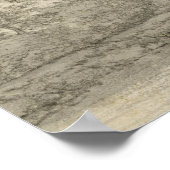 ハイカーのある山岳風景 ポスター (角)