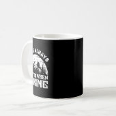 ハイカーのためのハイキングはいつでも最高の人生を コーヒーマグカップ (正面左)
