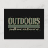 ハイカーのための屋外ハイキングロゴを探索する シーズンポストカード (正面)