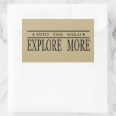 ハイカーのための屋外ハイキングロゴを探索する 長方形シール (バッグ)