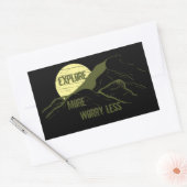 ハイカーのための屋外ハイキングロゴを探索する 長方形シール (封筒)