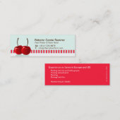 ハイカーのフルーツのピッカー細い名刺 スキニー名刺 (正面/裏面)