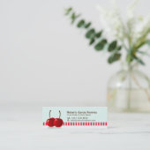 ハイカーのフルーツのピッカー細い名刺 スキニー名刺 (スタンド正面)