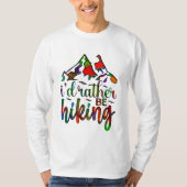 ハイカーの引用文おもしろいTシャツが好きだ Tシャツ (正面)