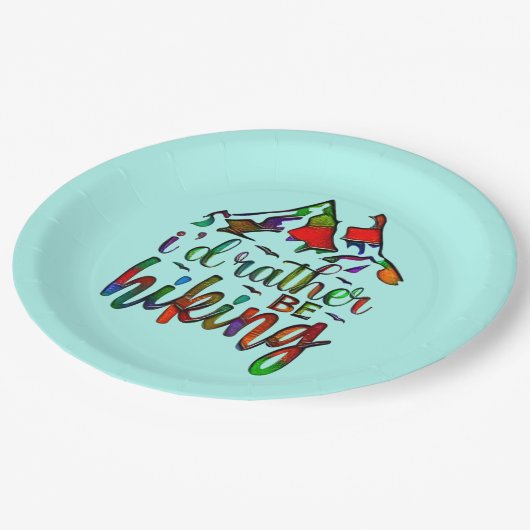 ハイカーの引用文をハイキングおもしろいする紙プラ ペーパープレート (アングル)