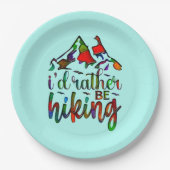 ハイカーの引用文をハイキングおもしろいする紙プラ ペーパープレート (正面)