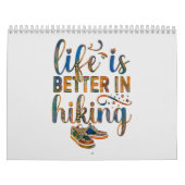 ハイカーの引用文、ハイキングで人生が良い、ブーツカレン カレンダー (カバー)