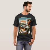 ハイカーの自然探索 残り半マイル ハイキング仲間 Tシャツ (正面フル)