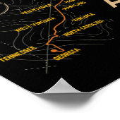 ハイカーアパラチア山脈トレイルのハイキング ポスター (角)