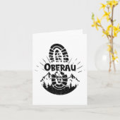 ハイカーオベラウチロルオーストリアバケーション カード (黄色い花)