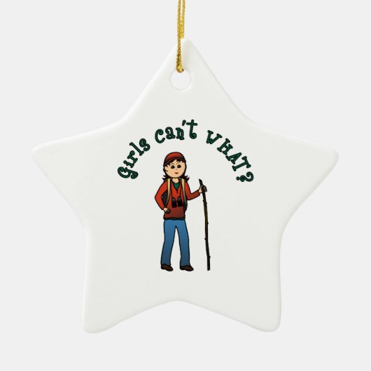 ハイカーガール セラミックオーナメント (正面)