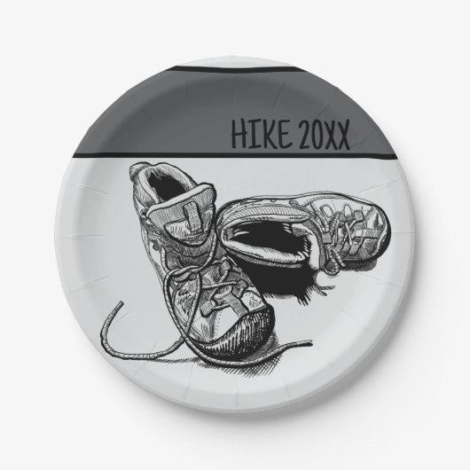 ハイカーキャパーソナライズされたンピングピクニック ペーパープレート (正面)