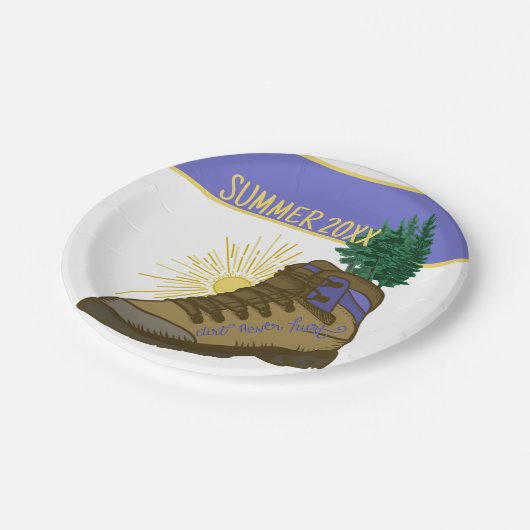 ハイカーキャパーソナライズされたンピングピクニック ペーパープレート (アングル)