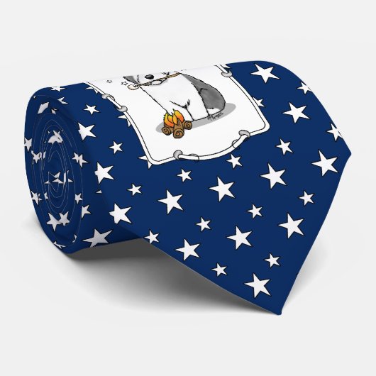 ハイカーキャンパー旧英語シェプドッググレー1 ネクタイ (ロール)