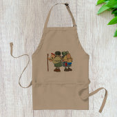 ハイカーズおもしろいアウトドアアドベンチャーキャンピングユーモア スタンダードエプロン