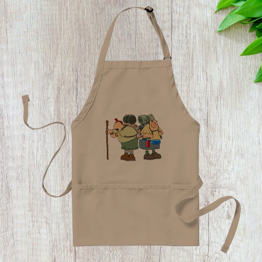 ハイカーズおもしろいアウトドアアドベンチャーキャンピングユーモア スタンダードエプロン