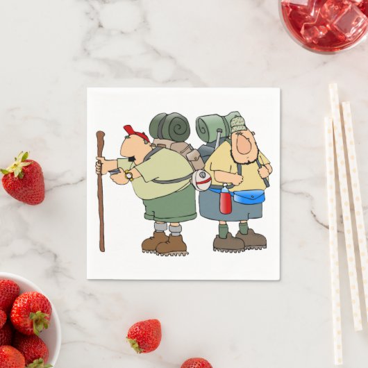 ハイカーズおもしろいアウトドアアドベンチャーキャンピングユーモア スタンダードカクテルナプキン (インサイチュ)