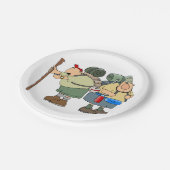 ハイカーズおもしろいアウトドアアドベンチャーキャンピングユーモア ペーパープレート (アングル)