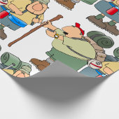 ハイカーズおもしろいアウトドアアドベンチャーキャンピングユーモア ラッピングペーパー