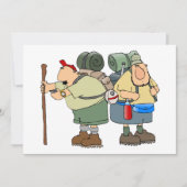 ハイカーズおもしろいアウトドアアドベンチャーキャンピングユーモア 招待状 (正面)