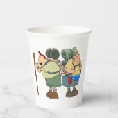 ハイカーズおもしろいアウトドアアドベンチャーキャンピングユーモア 紙コップ (正面)