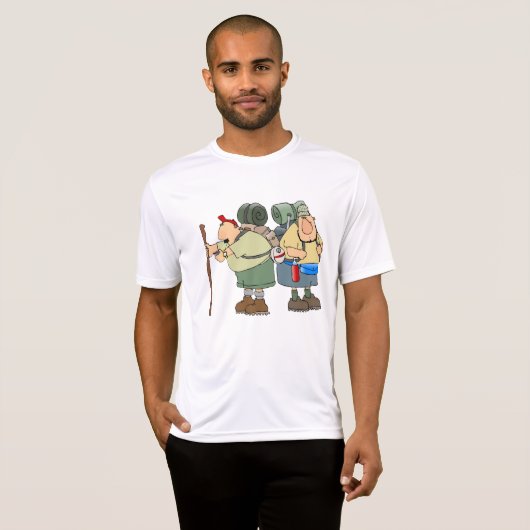 ハイカーズおもしろいアウトドアアドベンチャーキャンピングユーモア Tシャツ (正面フル)