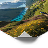 ハイカーズパスのセレニティ – 風光明媚なマウンテンサンライズ ポスター (角)