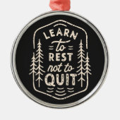 ハイカートレイルランナーのモチベーションはレトロな素朴なブラック メタルオーナメント (正面)