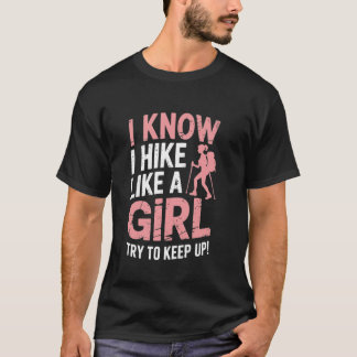 ハイカーハイキング恋人バックパッキングキャンピングハイキング Tシャツ