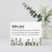 ハイカーパパ編集可能な定義引用文父の日 ポストカード (スタンド正面)