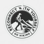 ハイカー用モノクロメタルオーナメント メタルオーナメント (正面)