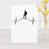 ハイカー登山家の屋外心拍ギフト カード (黄色い花)