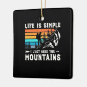 ハイカー私は山を必要 セラミックオーナメント (左)