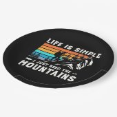 ハイカー私は山を必要 ペーパープレート (アングル)