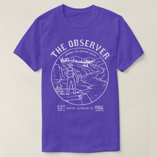 ハイカー自然デザイン Tシャツ (デザイン正面)