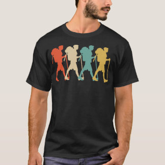 ハイカー ビンテージ レトロ アート ハイキング キャンプ Tシャツ ギフト
