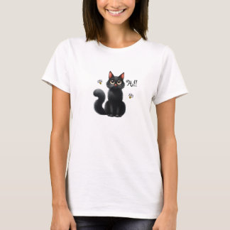 ハイキュートな黒猫Tシャツ Tシャツ