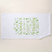 ハイキングおもしろいことわざ ビーチタオル (正面)