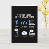 ハイキングおもしろいハイキングキャンピングマウンテンハイカーギフト カード (黄色い花)