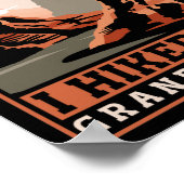 ハイキングおもしろいマウンテングランドキャニオンをハイキング ポスター (角)