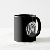 ハイキングおもしろいマウンテンズフォレストサークルツリー マグカップ (正面右)