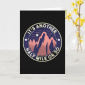 ハイキングおもしろいマウンテンハイキングハイカーギフト カード (黄色い花)