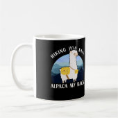 ハイキングおもしろい山登りって言うの?アルパカマイ コーヒーマグカップ (左)