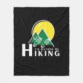 ハイキングしたい フリースブランケット (正面)