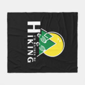 ハイキングしたい フリースブランケット (正面(横))