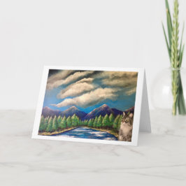 ハイキングすることを愛した猫 カード