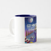 ハイキングだ！（夜間版） ツートーンマグカップ (正面左)