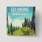 ハイキングだ！ 缶バッジ (正面)