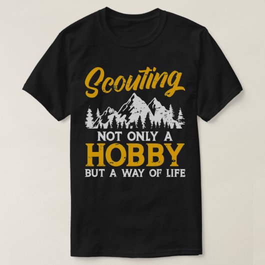ハイキングで人生の道を探し求める Tシャツ (デザイン正面)